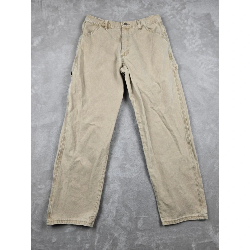 Wrangler Carpenter Pants Mens 32x32 Fit 31x31 Tan Hero Originals Workwear‎ *Read